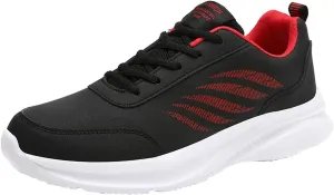 Men's Lightweight Cushion Sneakers Breathable and Light Outdoor Comfy Walking Shoe Casual Elderly Lace Up Shoes