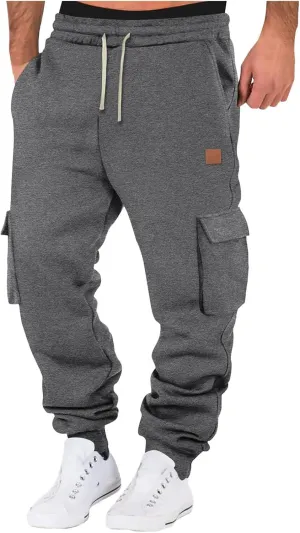 Men's Lightweight Jogging Pant Pull-On Work Joggers Baggy Sports Casual Sweatpants Yoga Long Pants