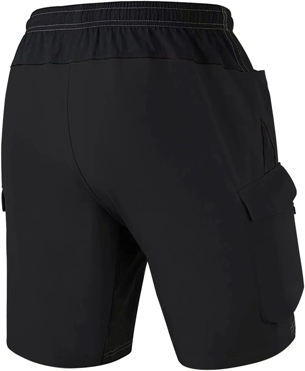 Men's Mountain Bike Shorts 3D Padded Bicycle MTB Shorts Loose-fit Lightweight MTB Cycling Shorts