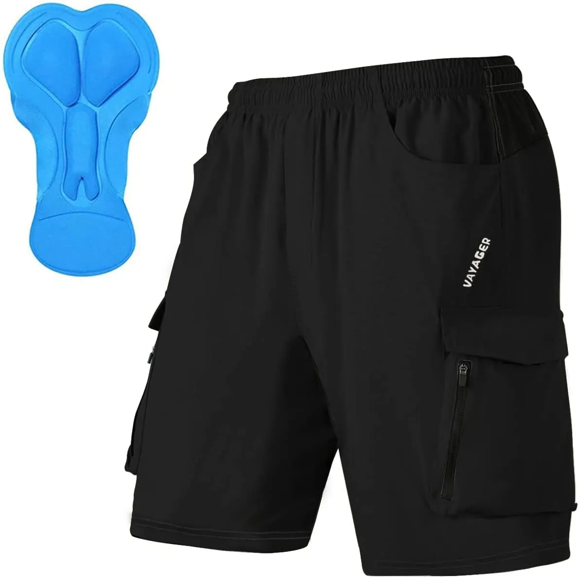 Men's Mountain Bike Shorts 3D Padded Bicycle MTB Shorts Loose-fit Lightweight MTB Cycling Shorts