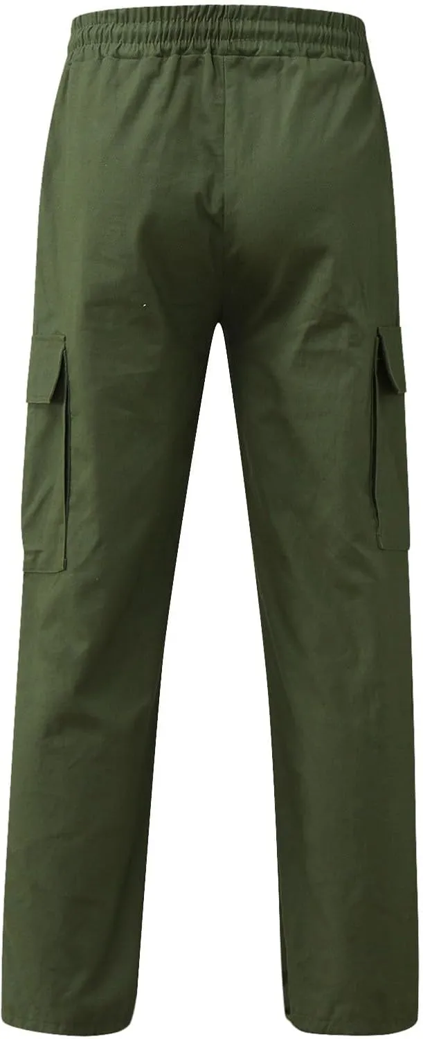 Men's Pants Casual Stylish Joggers Sport Sweatpant Open Hem Elasticated Waist Combat Pant