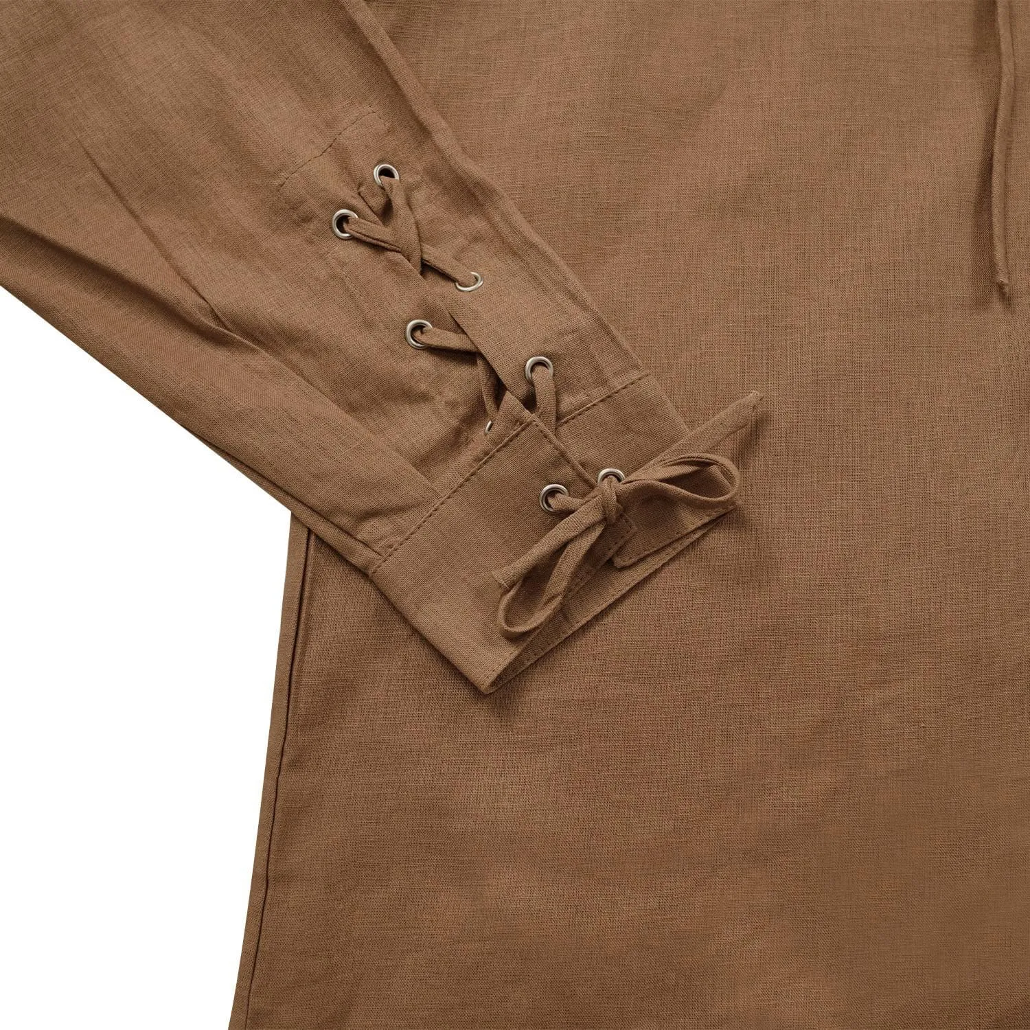 Men's Renaissance Long Sleeved Shirt Pirate Medieval Cotton Shirt Hippie lace up top Halloween Costume