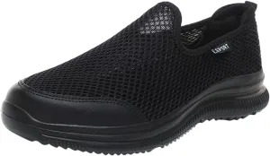 Men's Running Shoes Comfortable Lightweight Breathable Walking Sneakers Mesh Casual Slip On Sports Shoes