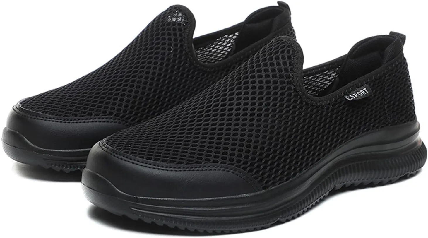Men's Running Shoes Comfortable Lightweight Breathable Walking Sneakers Mesh Casual Slip On Sports Shoes