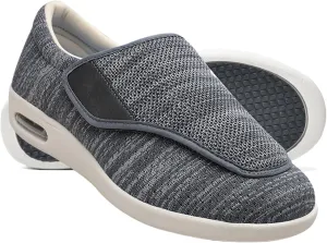 Mens Slip On Trainers Wide Fit Trainers Men Orthopedic Shoes for Men Wide Fit Slip On Sneakers for Diabetics Plantar Fasciitis and Swollen Feet Support