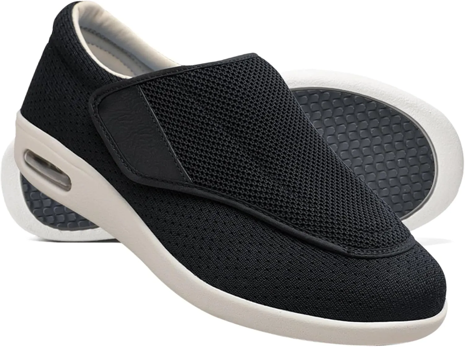 Mens Slip On Trainers Wide Fit Trainers Men Orthopedic Shoes for Men Wide Fit Slip On Sneakers for Diabetics Plantar Fasciitis and Swollen Feet Support
