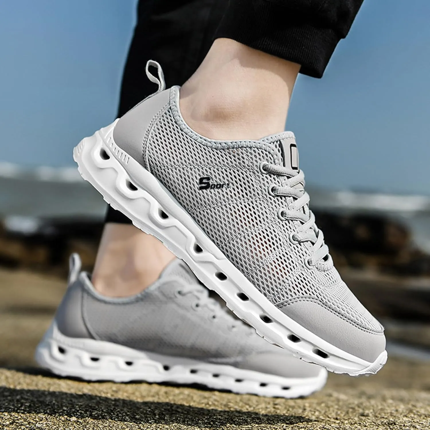 Men's Stretch Memory Foam Shoes Comfortable Breathable Slip On Sneaker Comfortable & Light-Weight Stretch Shoes