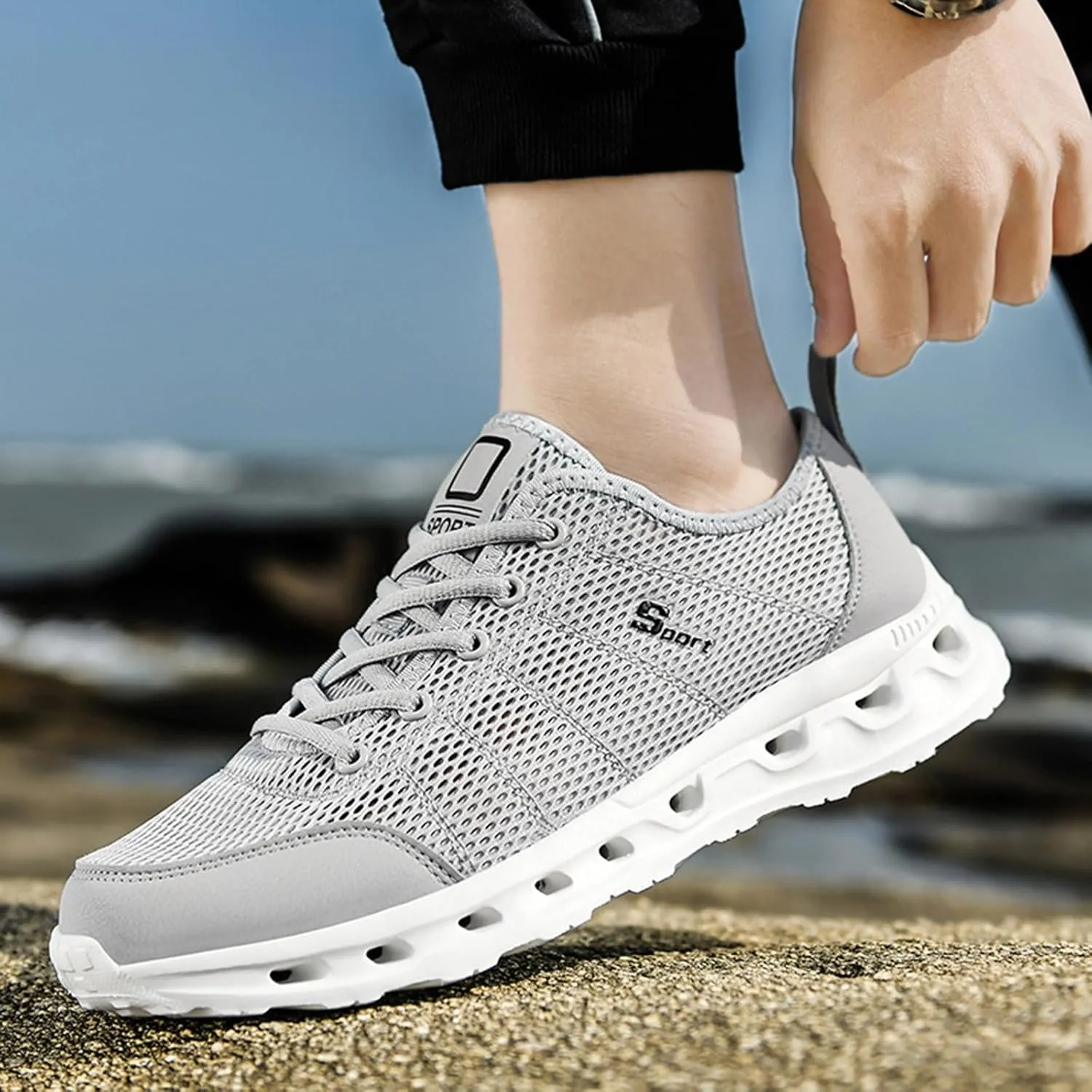 Men's Stretch Memory Foam Shoes Comfortable Breathable Slip On Sneaker Comfortable & Light-Weight Stretch Shoes