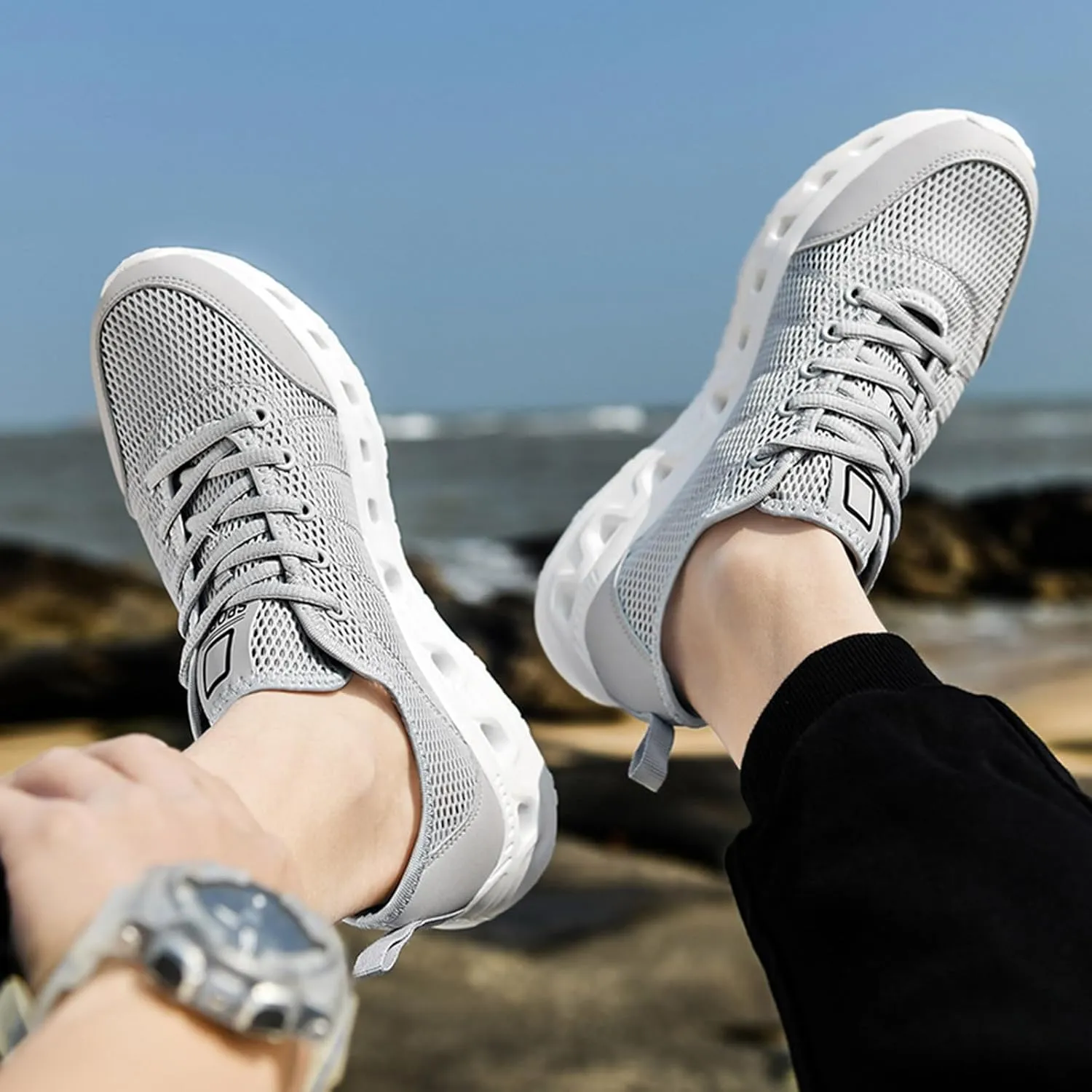 Men's Stretch Memory Foam Shoes Comfortable Breathable Slip On Sneaker Comfortable & Light-Weight Stretch Shoes