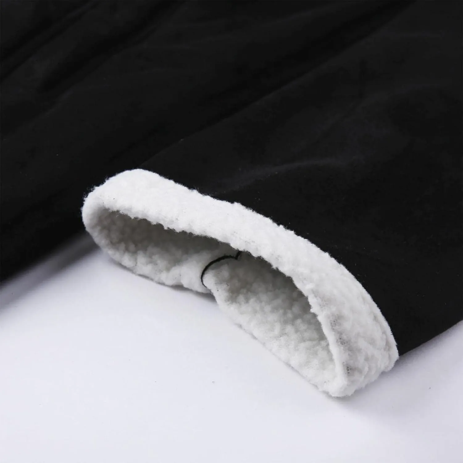 Mmoneyake Men's Shearling Leather Coat Faux Suede Sherpa Lined Sheepskin Jacket Fur Collar Long Trench Coats Soft Overcoat
