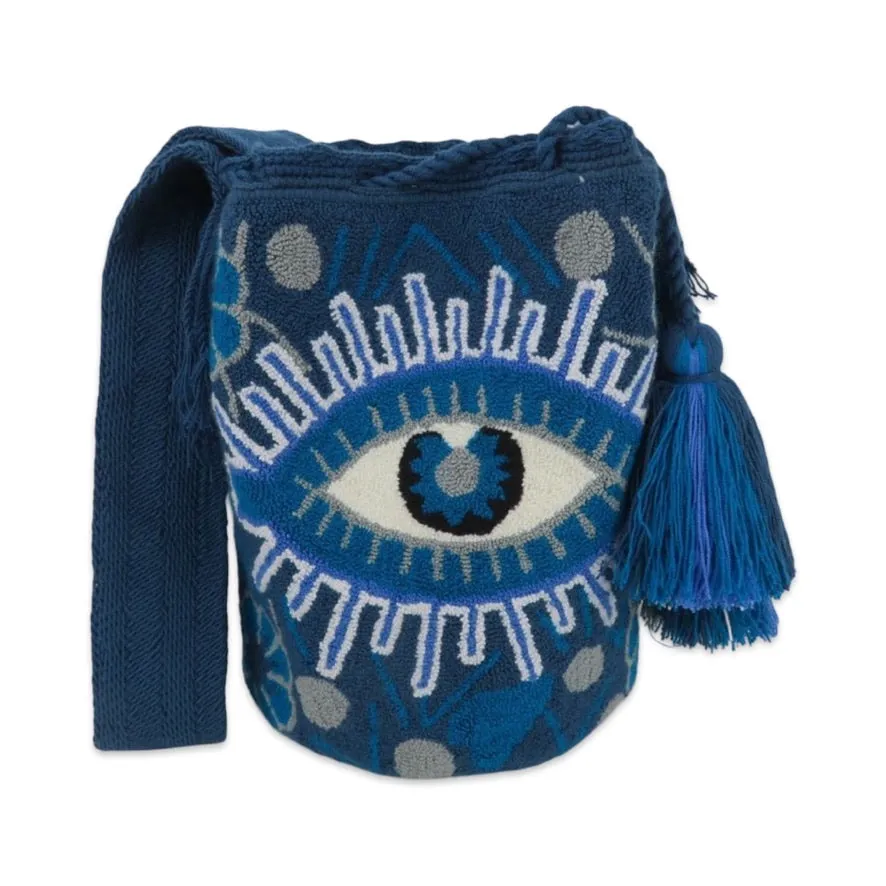 Mochilla large eye bag blue