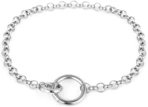 MOKAVIKY 25 Silver Layered Necklaces for Women Simple Punk Chunky Necklaces Silver Chain Goth Necklace (1pcs Silver)