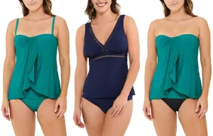 MS-CRTK - Wholesale Women's Ladder Trim & Flare Tankinis