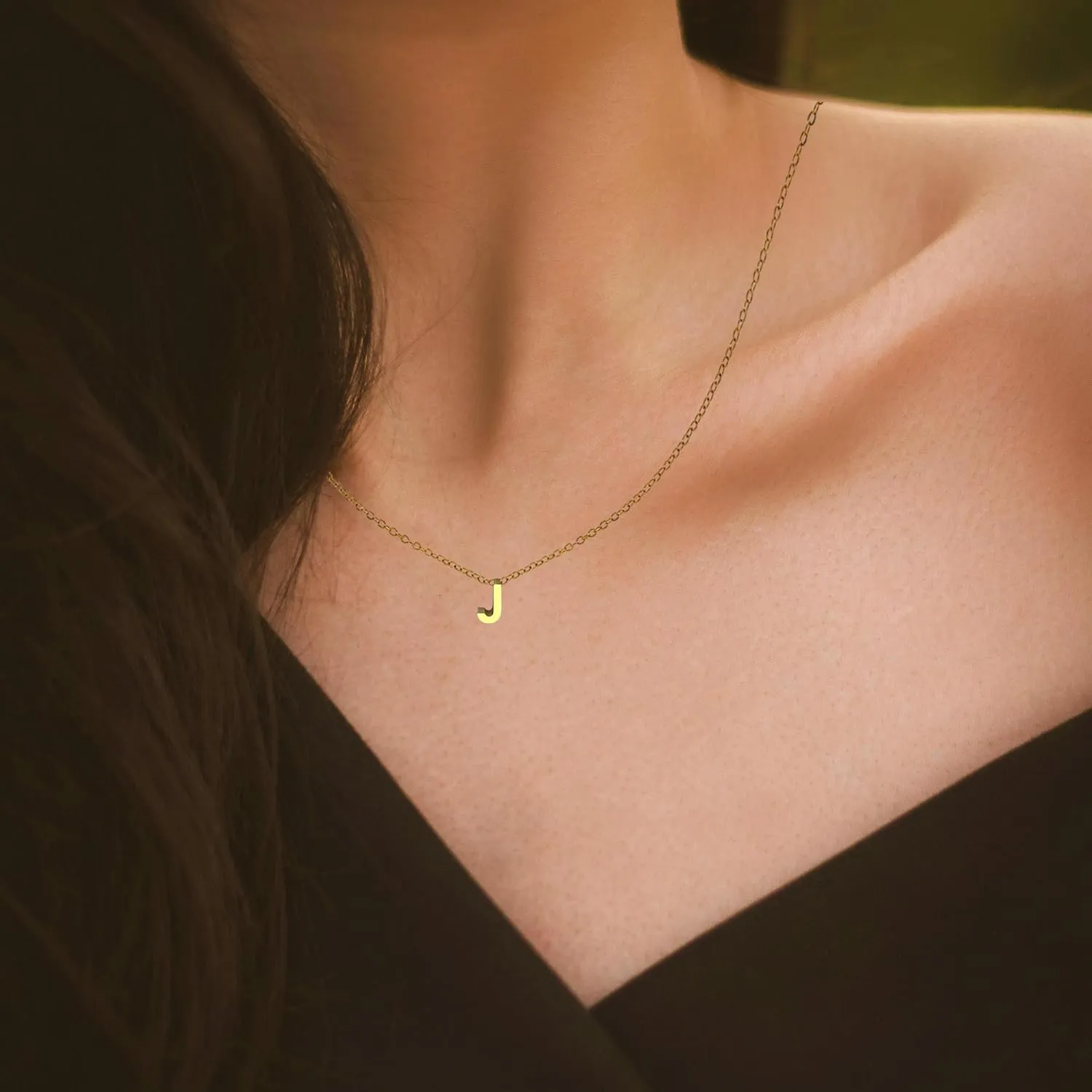 Necklaces For Women Initial Necklaces Letter Necklace Gold Silver Plated A-Z Pendant Titanium Necklace For Women