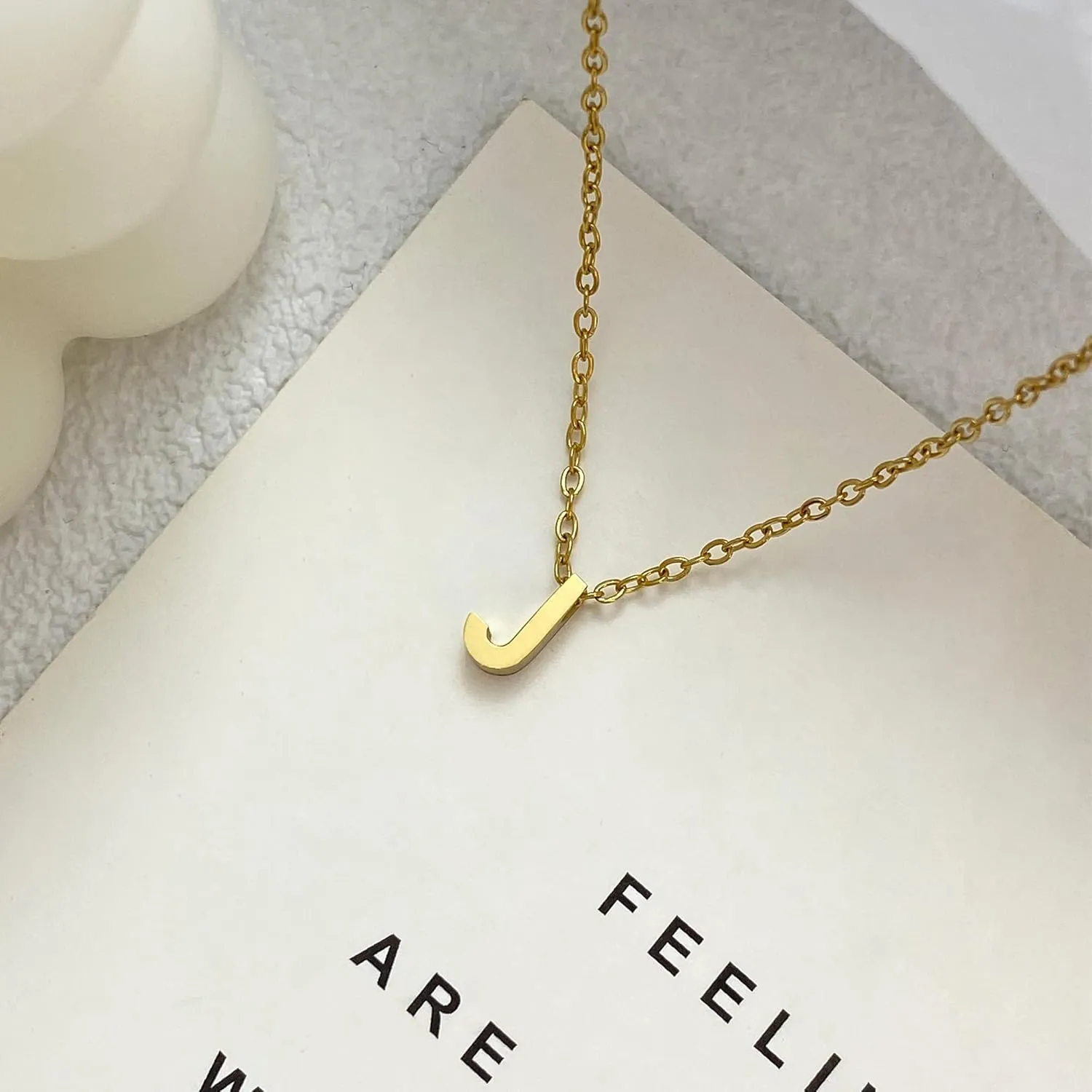 Necklaces For Women Initial Necklaces Letter Necklace Gold Silver Plated A-Z Pendant Titanium Necklace For Women