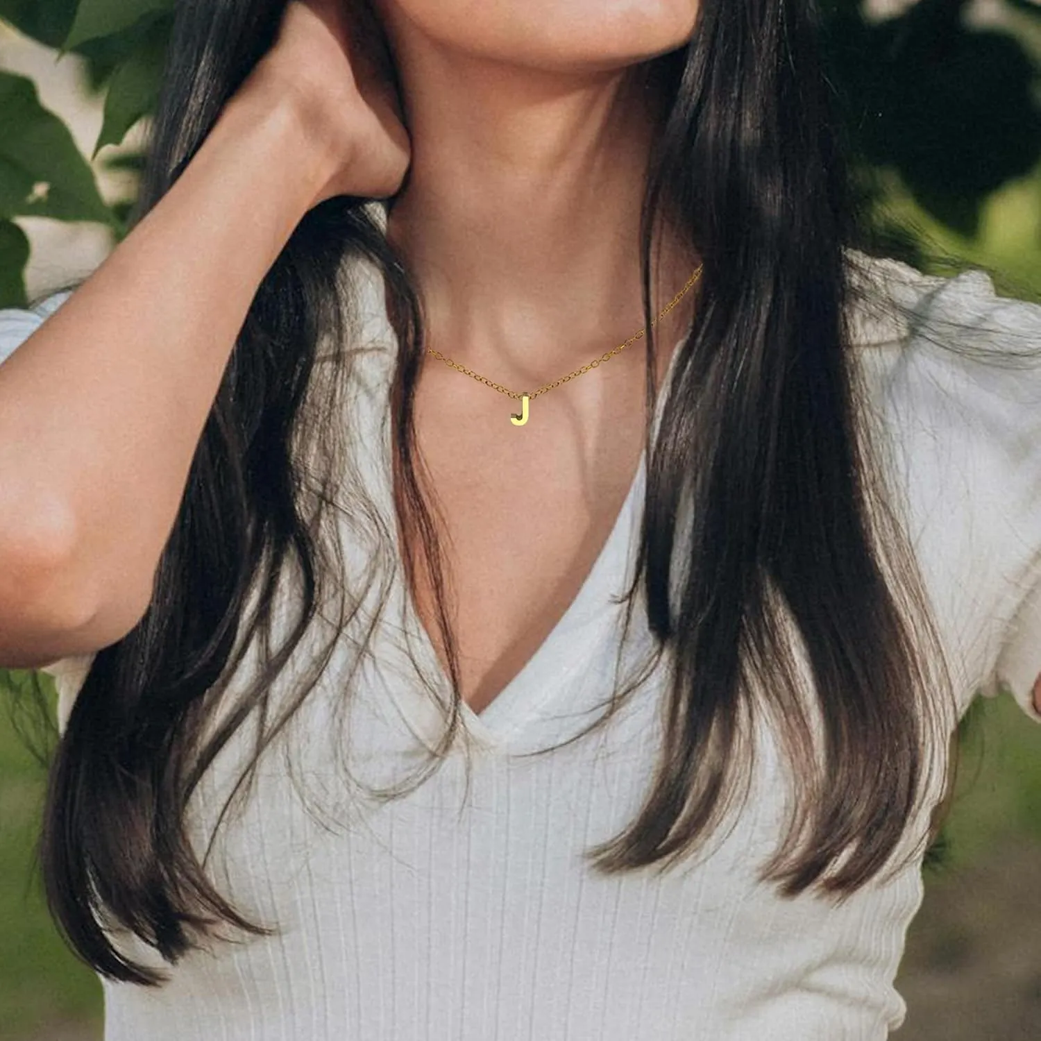 Necklaces For Women Initial Necklaces Letter Necklace Gold Silver Plated A-Z Pendant Titanium Necklace For Women