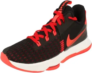 Nike Lebron Witness V Mens Basketball Trainers CQ9380 Sneakers Shoes (UK 9.5 US 10.5 EU 44.5, Black Bright Crimson 005)