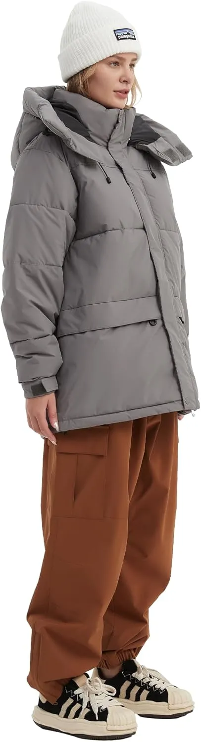 NOMADIKA Oversize Waterproof Ski Jacket Thick Snow Coats with Detachable Hood Winter Skiing Snowboard Jackets for Women Men