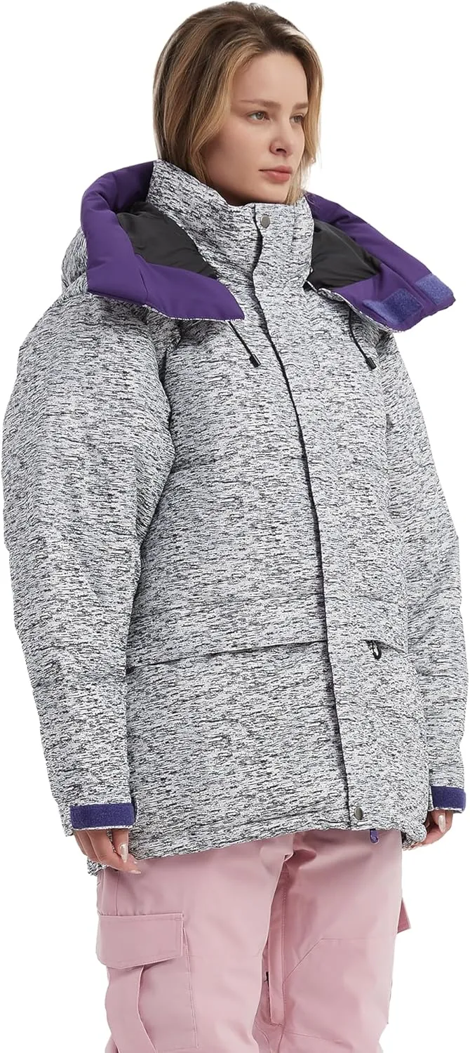 NOMADIKA Oversize Waterproof Ski Jacket Thick Snow Coats with Detachable Hood Winter Skiing Snowboard Jackets for Women Men
