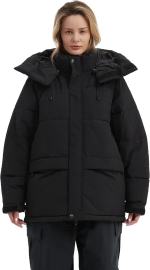 NOMADIKA Oversize Waterproof Ski Jacket Thick Snow Coats with Detachable Hood Winter Skiing Snowboard Jackets for Women Men