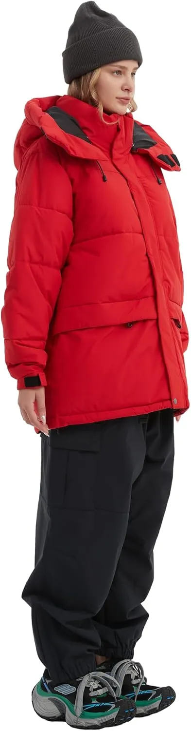 NOMADIKA Oversize Waterproof Ski Jacket Thick Snow Coats with Detachable Hood Winter Skiing Snowboard Jackets for Women Men