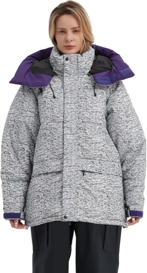 NOMADIKA Oversize Waterproof Ski Jacket Thick Snow Coats with Detachable Hood Winter Skiing Snowboard Jackets for Women Men