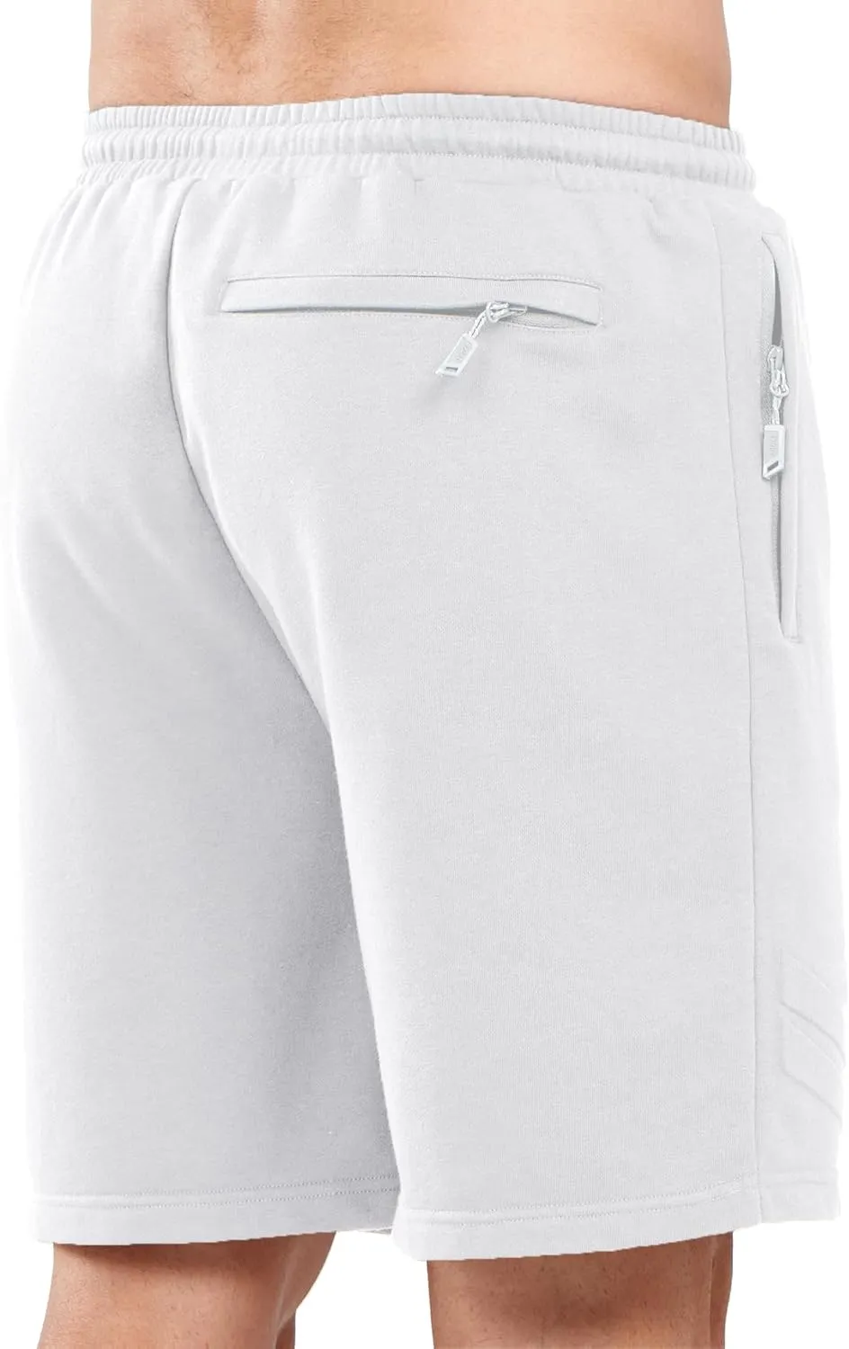 NORTHYARD Men's Athletic Running Shorts Cotton Casual Shorts with Zipper Pockets 7" Workout Gym Sweat Shorts