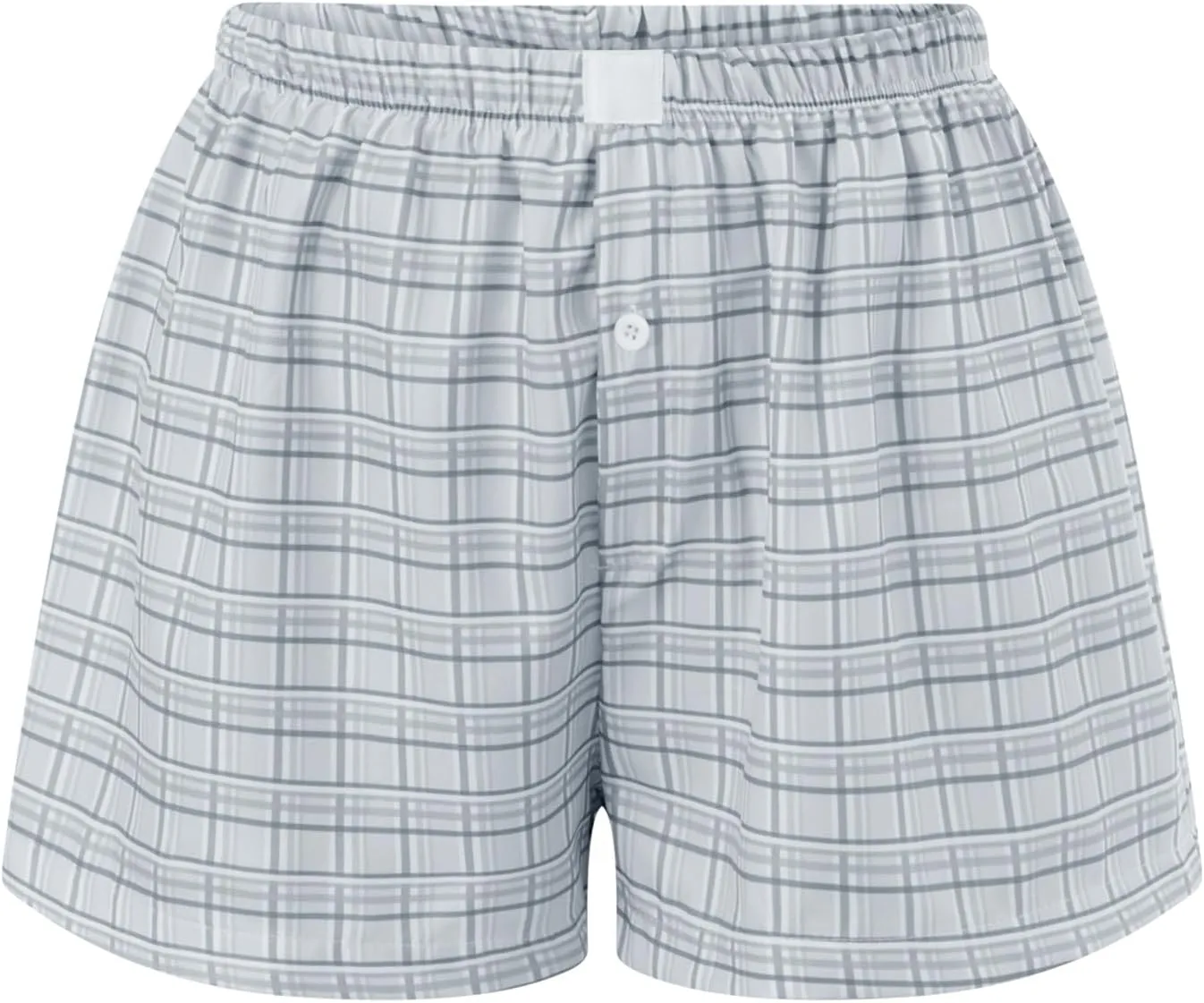 NUFIWI Women Y2k Pajamas Shorts Gingham Cute Pj Short Pants Plaid Lounge Shorts Sleep Bottoms Elastic Boxers Streetwear