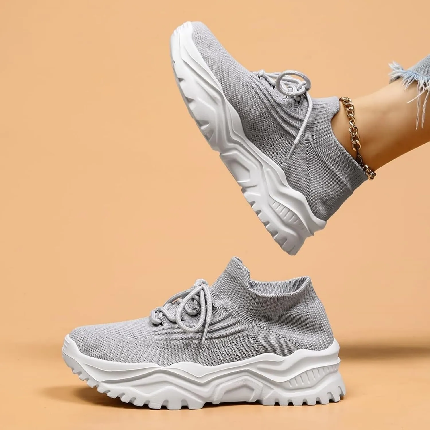 Nurse Babe Shoes Women's Tennis Pro Classic Slip-On Shoe Mesh Breathable Lightweight Leisure Non-Slip Orthopedic Sneakers Fashionable Lace-up Low Top Slip on Casual Comfortable Ankle Socks