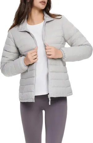 Orolay Women's Lightweight Packable Down Jacket Quilted Puffer Coat with Stand Collar