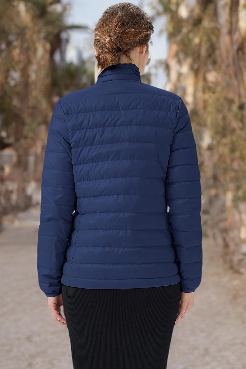 Orolay Women's Lightweight Packable Down Jacket Quilted Puffer Coat with Stand Collar