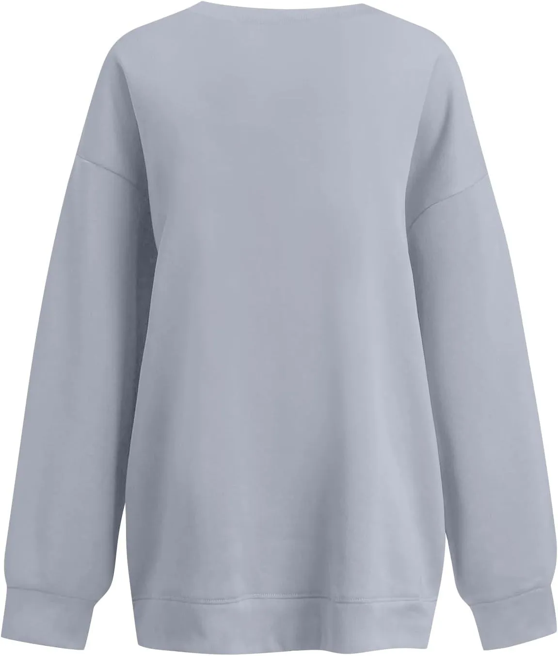 Oversized Sweatshirt For Women Plus Size Hoodies Trendy V Neck Long Sleeve Winter Clothes Drop Shoulder Pullover