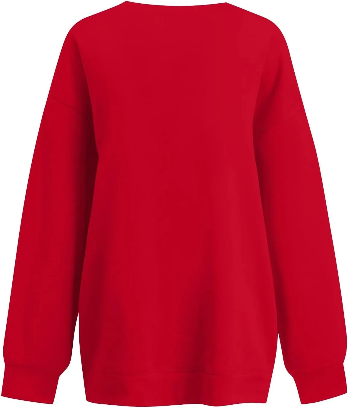 Oversized Sweatshirt For Women Plus Size V Neck Long Sleeve Drop Shoulder Pullover Hoodies Trendy Winter Clothes
