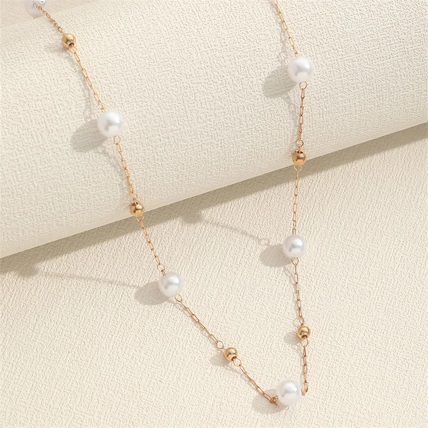 Pearls Necklaces for Women Dainty Pearl Necklace Prom Stuff Gold and Pearl Necklace Wedding Jewelry Dress Accessories