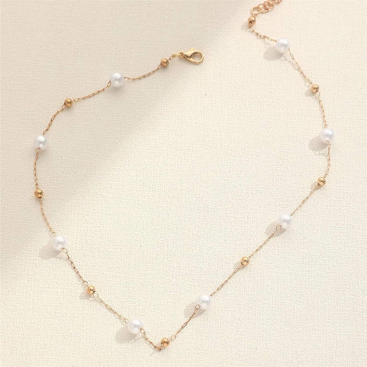Pearls Necklaces for Women Dainty Pearl Necklace Prom Stuff Gold and Pearl Necklace Wedding Jewelry Dress Accessories