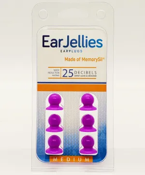 Purple EarJellies Earplugs - 3 Pairs