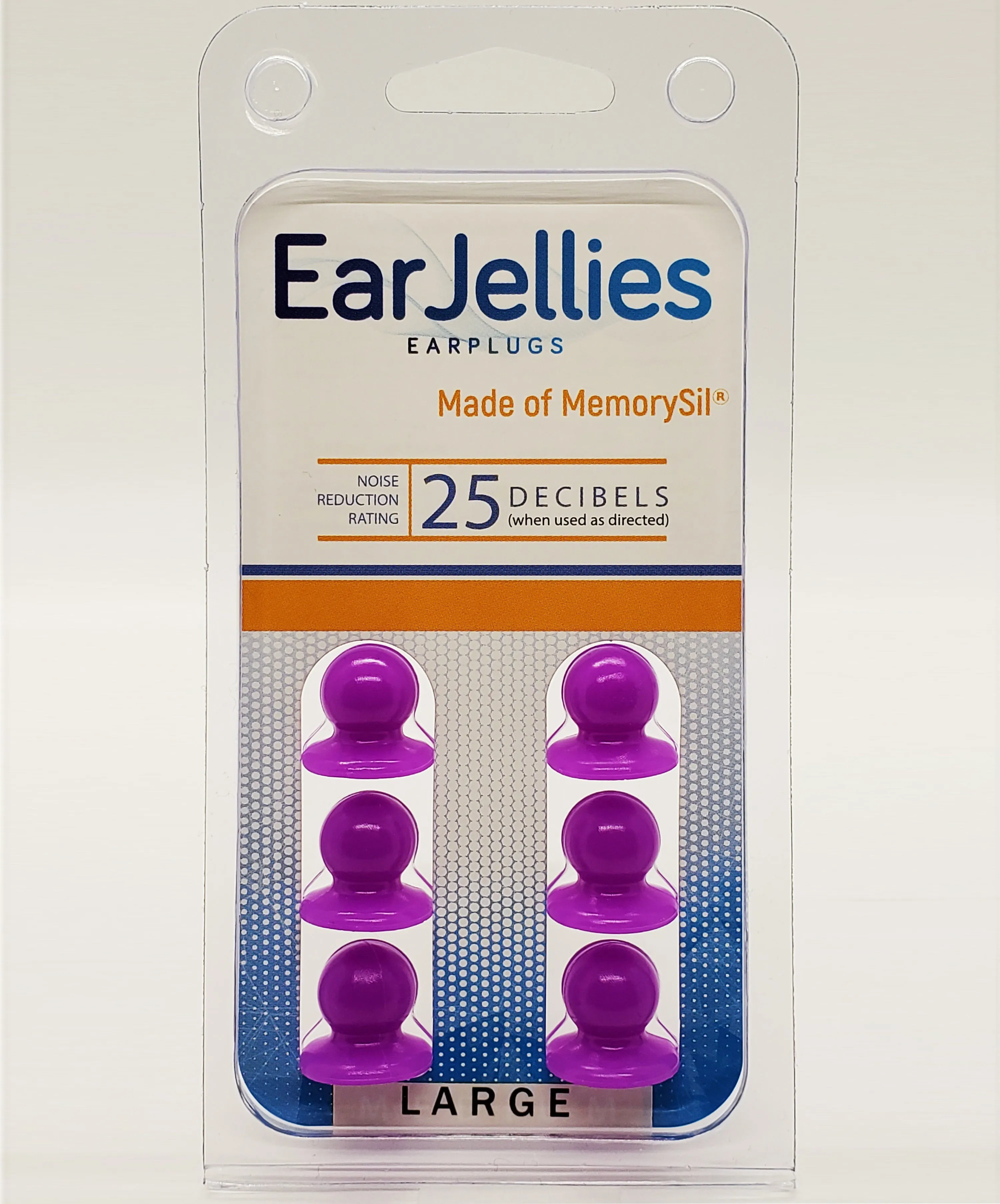 Purple EarJellies Earplugs - 3 Pairs
