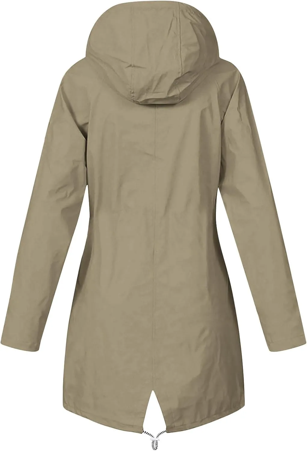 Rain Coats for Women Lightweight Waterproof Jacket Hiking Raincoat Striped Lined Trench Coat with Pockets