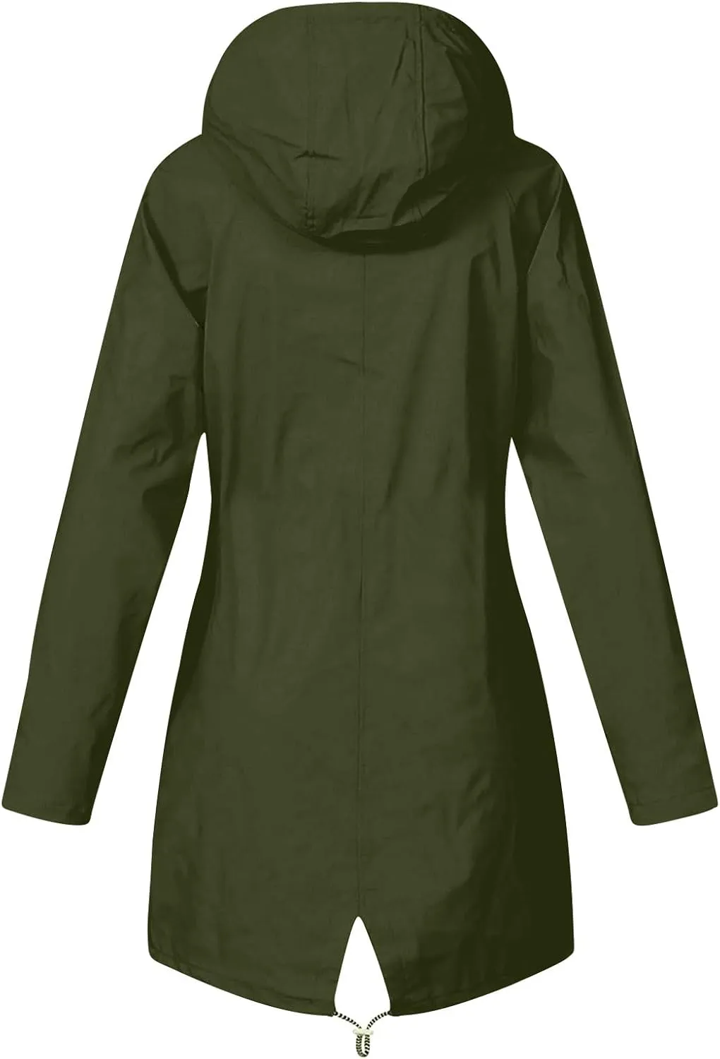 Rain Coats for Women Waterproof Hiking Rain Jacket Lightweight Long Sleeve Striped Hooded Trench Coat 2024, Black