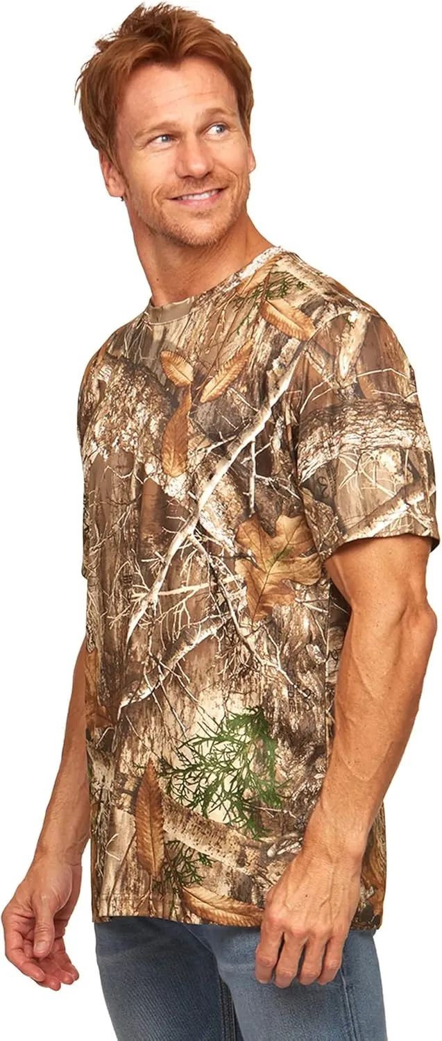 Realtree Men's Essential Camo Lightweight Performance Short Sleeve Shirt