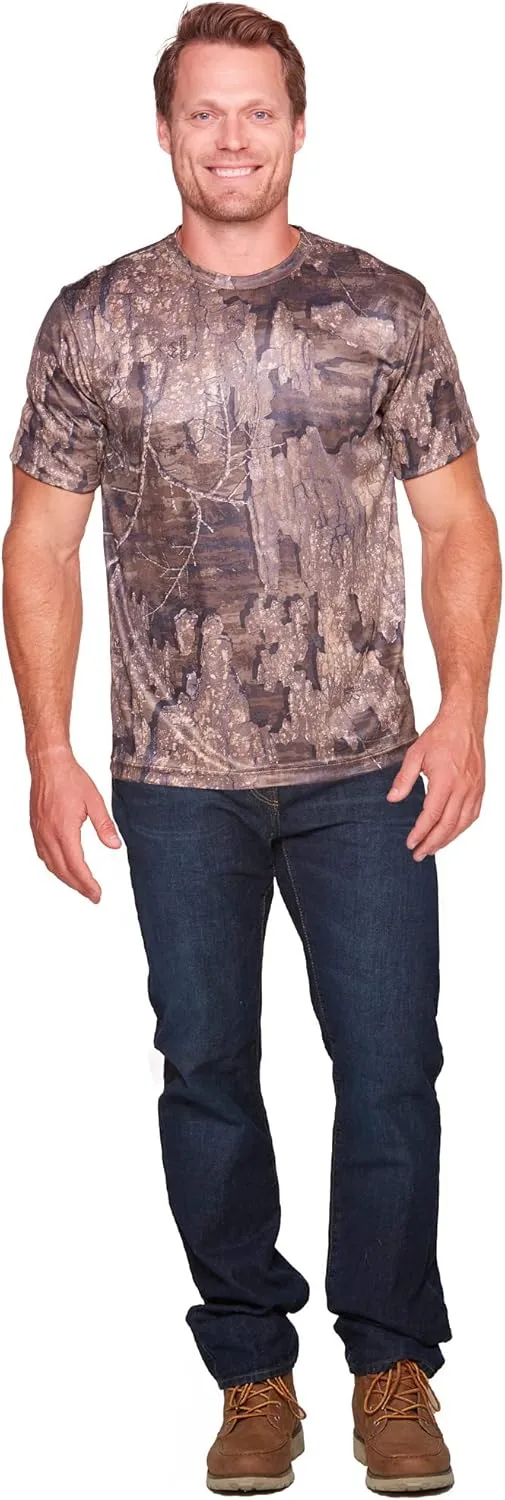 Realtree Men's Essential Camo Lightweight Performance Short Sleeve Shirt