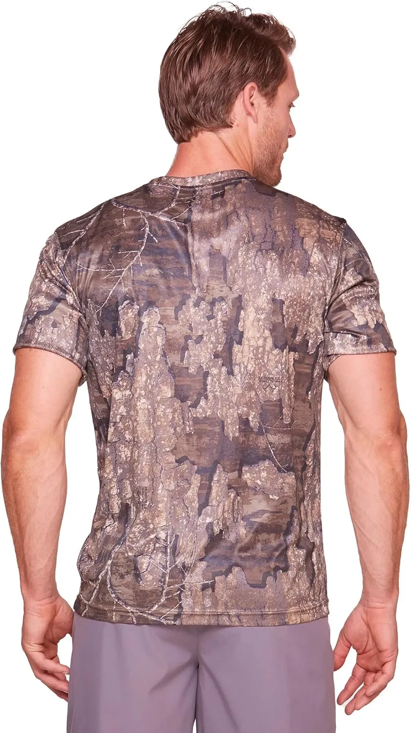 Realtree Men's Essential Camo Lightweight Performance Short Sleeve Shirt