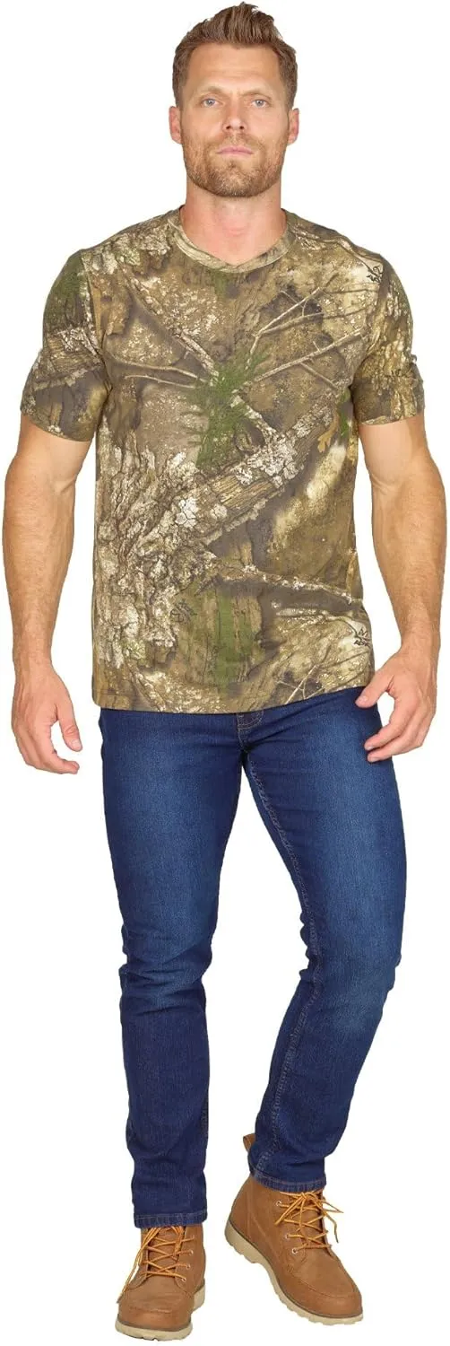 Realtree Men's Essential Camo Lightweight Performance Short Sleeve Shirt