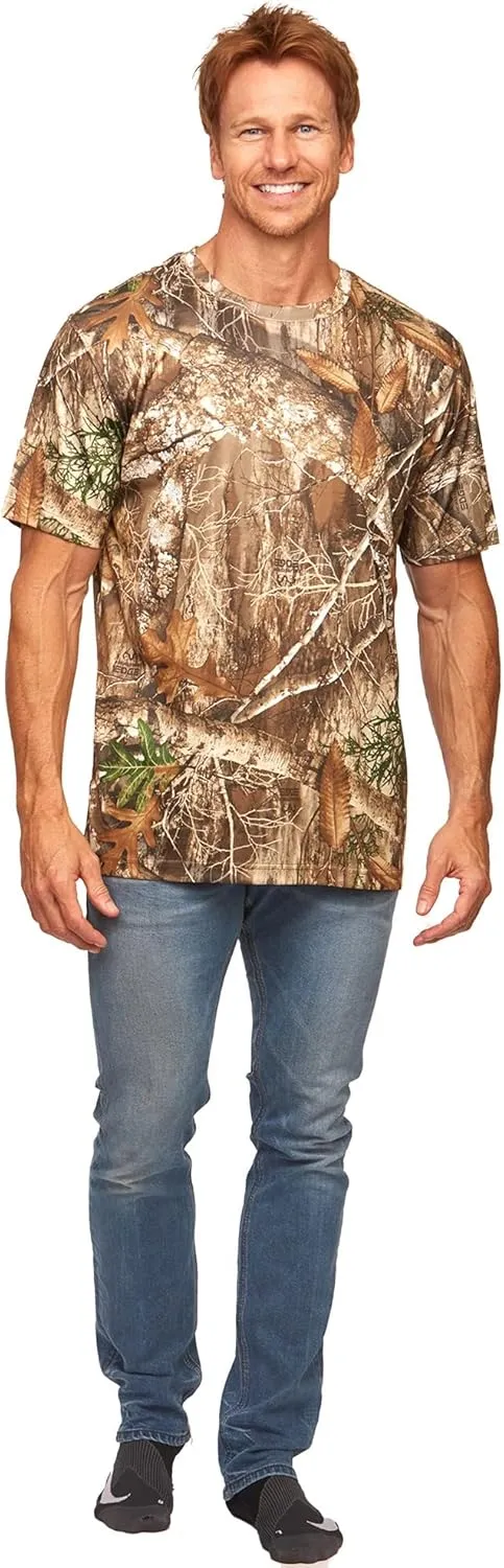 Realtree Men's Essential Camo Lightweight Performance Short Sleeve Shirt