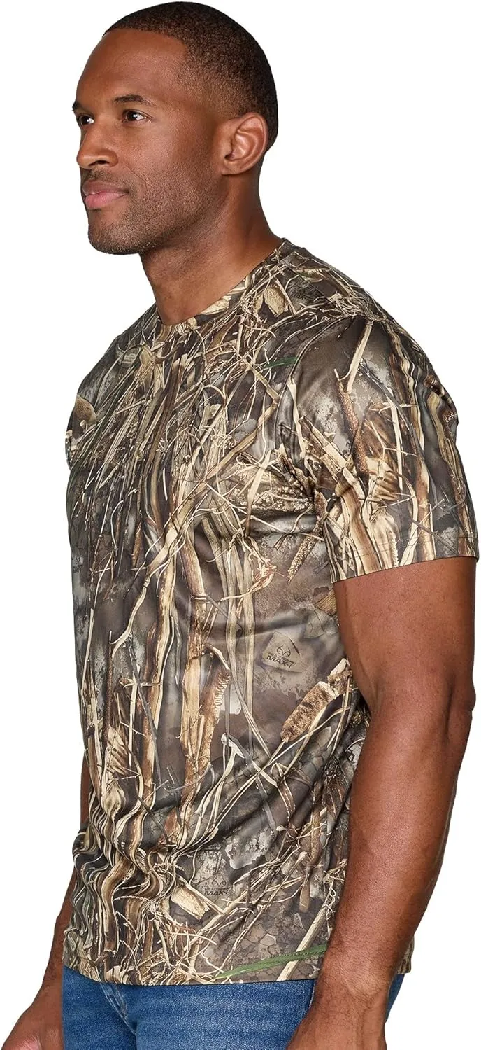 Realtree Men's Essential Camo Lightweight Performance Short Sleeve Shirt