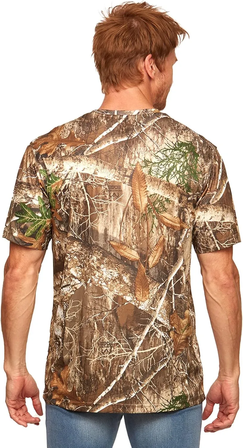 Realtree Men's Essential Camo Lightweight Performance Short Sleeve Shirt