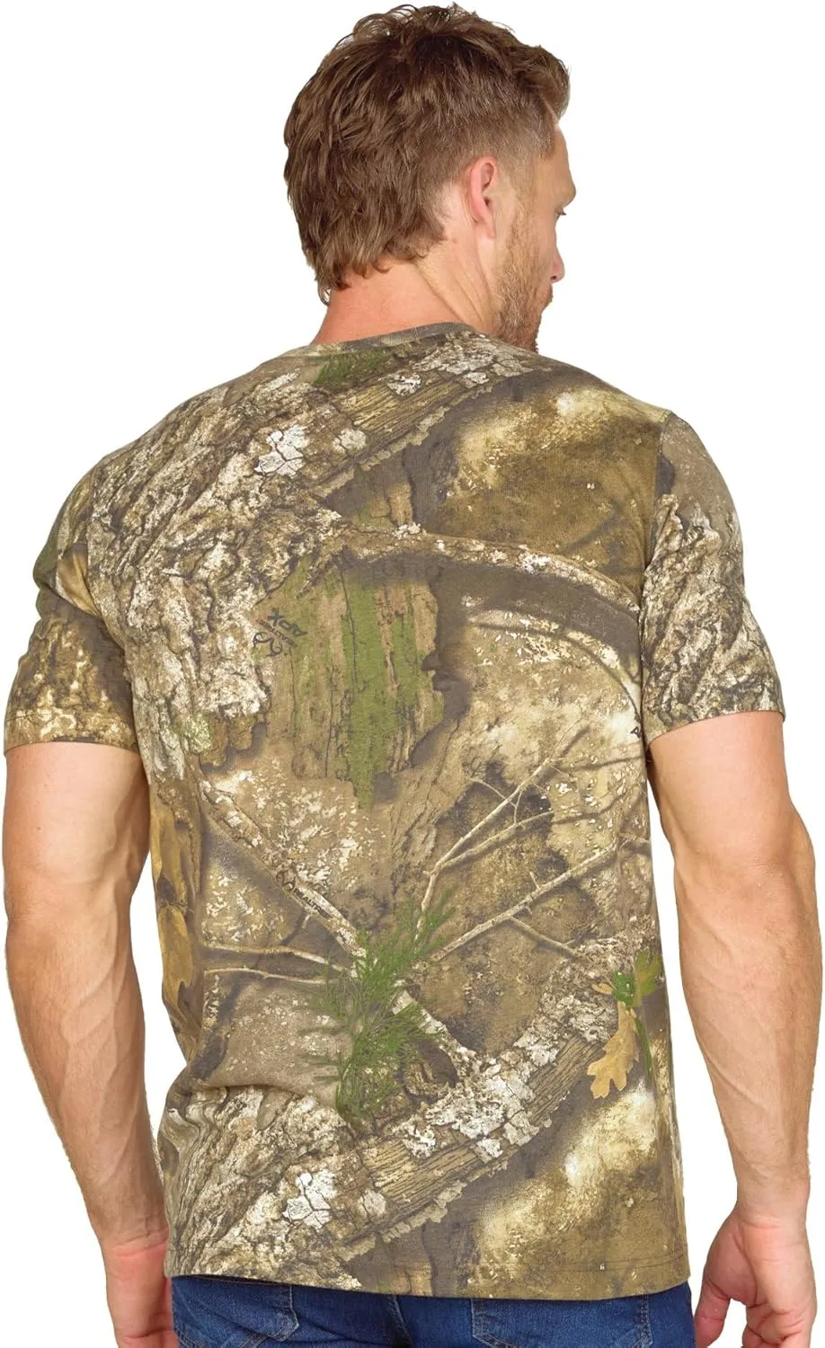 Realtree Men's Essential Camo Lightweight Performance Short Sleeve Shirt