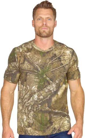 Realtree Men's Essential Camo Lightweight Performance Short Sleeve Shirt