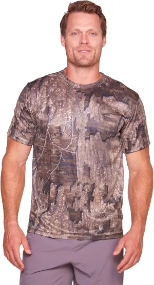 Realtree Men's Essential Camo Lightweight Performance Short Sleeve Shirt