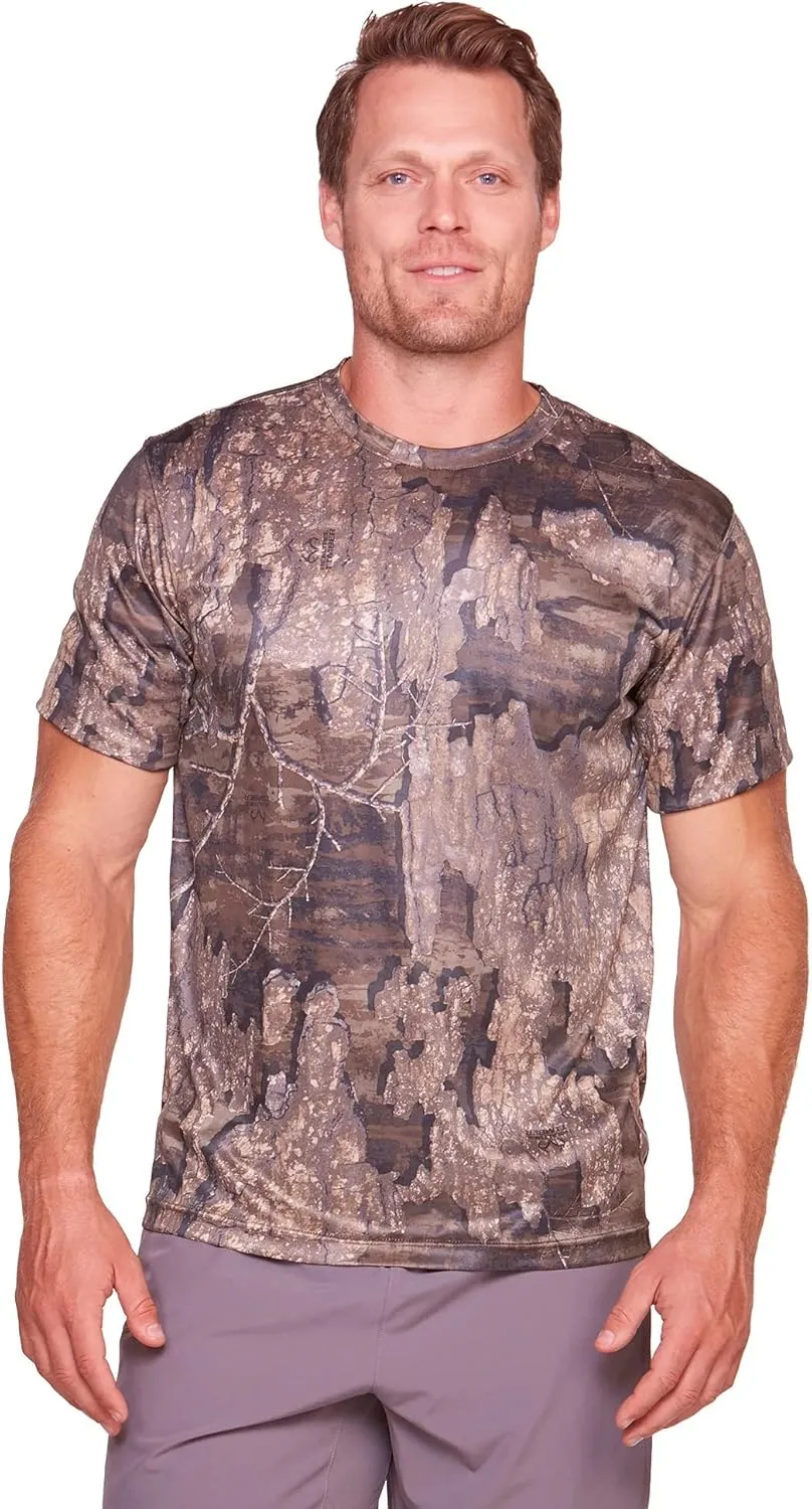Realtree Men's Essential Camo Lightweight Performance Short Sleeve Shirt